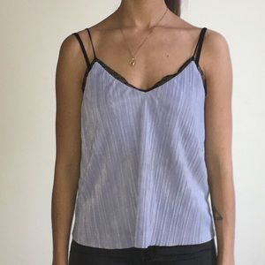 Zara silk light blue/silver camisole 💙
